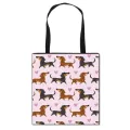 Woman Multi-Function Women Handbag Foldable Reusable Ca Canvas Ng Bag Puy Dachnd Print Oulder Bag