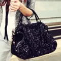 Women's Bag Diamonds Sequins Leather Oulder Bags Vintage Ladies Handbags Chain Mesger B Big Bag For Women