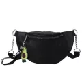 Chain Banana Waist Bag New Brand Belt Bag Women Waist Pack Pu Leather Chest Shoulder Bag Zipper Bolsas De Mujer T1P