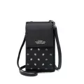Cell Phone Wallet Big Card Holders Women Floral Print Mini Faux Leather Crossbody Shoulder Bag Card Purse Messenger Straps Bag