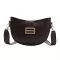 Crocodile Pattern PU Leather Crossbody Bags For Women 2020 Solid Color Shoulder Messenger Bag Female Handbags Wild Saddle Bag