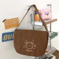 Orean Prey Style Cute Girl Inced Oulder Bag Japanese Corduroy Student Soag Waterproof Haruu Bag Able Girl