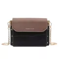 Crocodile Pattern Pu Leather Crossbody Bag For Women Contrast Cr Chain Handbags And Puses