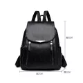 Casual PU Backpack Female Brand Leather Women's Backpack Large Capacity School Bag For Girls Double Zipper Fashion Shoulder Bags