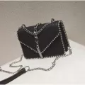 Sml Square Bag Crossbody Bags For Women Leather Tassel Chain Oulder Handbag Ca Se Mesger Bag