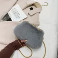 L Clip F Fur Oulder Bags For Women Winter Chain Crossbody Bag H Sml Branded Designer Handbags Clutch