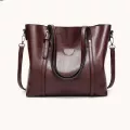 Women Bag L Wax Women's Leather Handbags Luxury Lady Hand Bags With Se Pocet Women Mesger Bag Big Tote Sac Bols