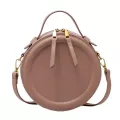 Oulder Bag For Women Sml Round Crossbody Bag Pu Solid Wild Leire Luxury Handbag Mmer Lit Daily B Bolsos X261h