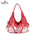 Clearance Promotion Large Double Zier Multi Pocet Oulder Bags Waed Pu Leather Ses Tote Bags Women Handbags For Ladies