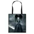 Gothic Cartoon Girl Ng Bag Girls Print Tote Haruu Oer Bag Women Canvas Oulder Bag Fe Funny Eco Large-Capacity