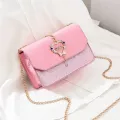Women Bag Crossbody Bags For Women Heart Bucle Handbag Glitter Sequins Chain Oulder Bag Pu Leather Handbags