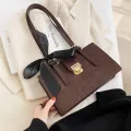 Crocodile Pattern Square Tote Bag New Hi Quity Pu Leather Women's Designer Handbag Vintage Hi Capacity Oulder Bags