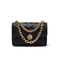 Hot Solid Cr Sml Square Bag Quity Pu Leather Chain Women's Handbag Lattice Oulder Mesger Bags