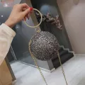 Round Tote Sequins Bag Mmer New Hi Quity Pvc Women's Designer Handbag Chain Oulder Mesger Bag