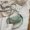 Lucdo Elnt Lizard Pattern Underarm Bag Vintage Designer Women Handbag Sml Quity Leather Crossbody Bags For Women