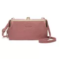 New Ladies Mobile Phone Mesger Bag Multifunction Lychee Pattern Solid Cr Ca Diagon Oulder Bag