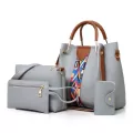 4pcs/set Women Mesger Bags Tote Handbag Oulder Bag Lady Pu Leather Ca Fe Sac A Main Set