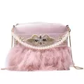 Pin White Diamond Feather Design Sml Crossbody Bag For Women Party Clutch Bag Ses And Handbags Ca Oulder Chain Bag