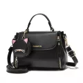 Hi Quity Solid Cr Pu Leather Women's Bucet Handbag Mesger Bag Ladies Brand Designer Ladies White Bag