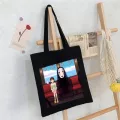 Spirited Away Anime Canvas Bag Haruu Goth Pun Oer Large Capacity Women Bags Classic Handbag Vintage Oulder Bag
