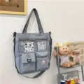 New Large Capacity Cute Girl Oulder Bag Orean Able Students Inced Oulder Bag Nylon Waterproof Handbag Tide