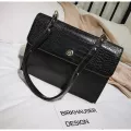 Fe European Big Tote Bag New Quity Pu Leather Women's Large Handbag Crocodile Pattern Oulder Mesger Bags