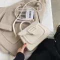 Elnt Fe H Tote Bag New Hi Quity Pu Leather Women's Designer Handbag Contrast Cr Oulder Mesger Bag