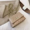 New Plaid Chain Oulder Bag Women Classic Mesger Bag Fe Loc Pu Leather Sml Square Flap Bag B Ftb348
