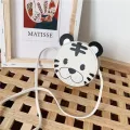 New Girls Bag Cute Cartoon Anim Mini Round Crossbody Mesger Bags Pu Leather Oulder Bags Girl's Sml Wlets