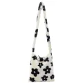Women Crossbody Bag H Soft Fluffy Flower Printed Fe Ca Oulder Autumn Handbag Large Capacity Totes