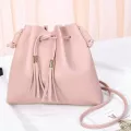 Women Vintage Bucet Bag L Match Tassel Mesger Retro Ladies Oulder Handbag Crossbody Tote Bags