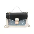 Lilen Women Bags Oulder Sml Flap Bags Mmer Jelly Transparent Mesger Bag Size Ca Crossbody Chain Bag