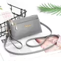 Pu Leather Women Mesger Bag Lychee Pattern Double Zier Oulder Bag Fe Clutch Ladies Crossbody Bag