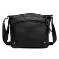 Women Bucet Bags Solid Cr Retro Waed Pu Leather Crossbody Fe Multi-Pocet Large Capacity Tote Bags Bolsa Finina