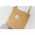 Hi Capacity Women Corduroy Tote Ladies Ca Solid Cr Oulder Bag Foldable Reusable Women Ng Beach Bag