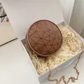 New Women Sml Round Oulder Mesger Bag Trend Rhombus Chain Mobile Phone Bag Lady Famous Designer Handbag