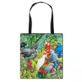 New Large Capacity Ng Bag Cartoon Creativity Cr Parrot S Tote Bag For Women Storage Birds Printed Handbag