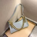 Oulder Bags For Women Luxury Solid Leather Chic Baguette Underarm Bag Designer Chains Hand Bag Lady Totes Ses