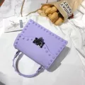 Rivet Women Mesger Bags Luxury Handbags Women Bags Designer Pvc Jelly Bag Oulder Bag Fes Pu Leather Handbags