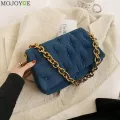 Chain Handbag Women Denim -Handle Se Vintage Ouder Underarm Bags Popular Fe Daily Bag