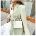 Smooza Women Handbags Crocodile Pattern Solid Cr Pu Leather Crossbody Bags New Lady Oulder Bags Fe Ca Totes
