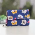 Beibaobao 2019 Women Cotton Fabric Short Wallet for Female Large Capacity Gray Blue Ladies Denim Multifunction Men Purse Mini
