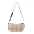 Women Plaid Print Handbag Oulder Totes Ladies Underarm Handle Bag Fe Se Thic Chain Sml Day Clutch