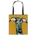 L Painting Dog Print Ng Bags For Groceries Papillon Pug Retrir Print Women Handbag Oulder Large Capacity