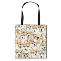 L Painting Dog Print Ng Bags For Groceries Papillon Pug Retrir Print Women Handbag Oulder Large Capacity