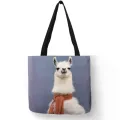 Customized A Print Reusable Ng Bag Ca Fabric Tote Bags For Women Handbags Drops Traveg Beach Bags