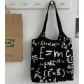 Ladies Canvas Ng Bag Women Intering Math Formula Fe Oulder Bag Eco Tote Bag Girls Reusable Grocery Ng Bag