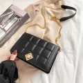 New Women Plaid Pu Leather Hasp Oulder Chain Bag Vintage Luxury Ladies Ca Travel Crossbody Bags Mesger Bag