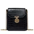 Luxury Designer Women's Mesger Bag Crocodile Pattern Loc Portable Chain Bag New Product One-Oulder Mobile Phone Bag