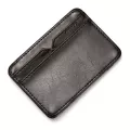 CUIKCA  Magic Wallet Thread Unisex Wallet Magic Money Clip Zipper Purse Slim Leather Wallet Business ID Credit Card Case